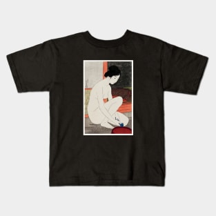 Woman after a bath - Japanese Art Kids T-Shirt